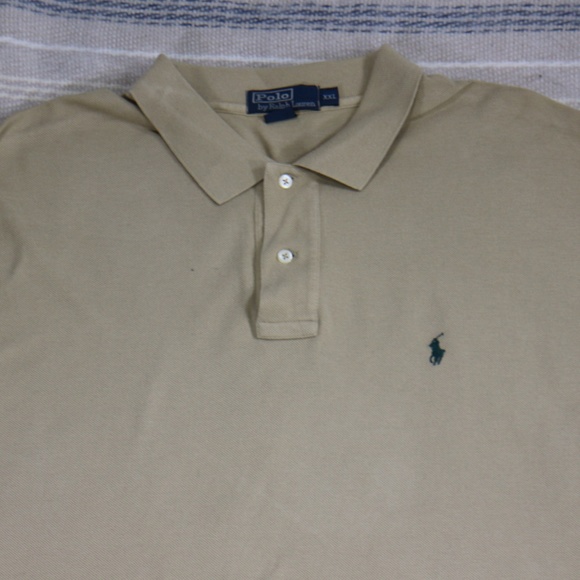 Vintage POLO by RALPH LAUREN Tan Long Sleeve Polo - Picture 2 of 7